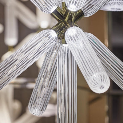 Tika Pendant Lamp Crystal Cylinder Cipher Contemporary