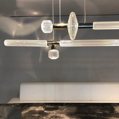 Tika Pendant Lamp Crystal Cylinder Cipher Contemporary