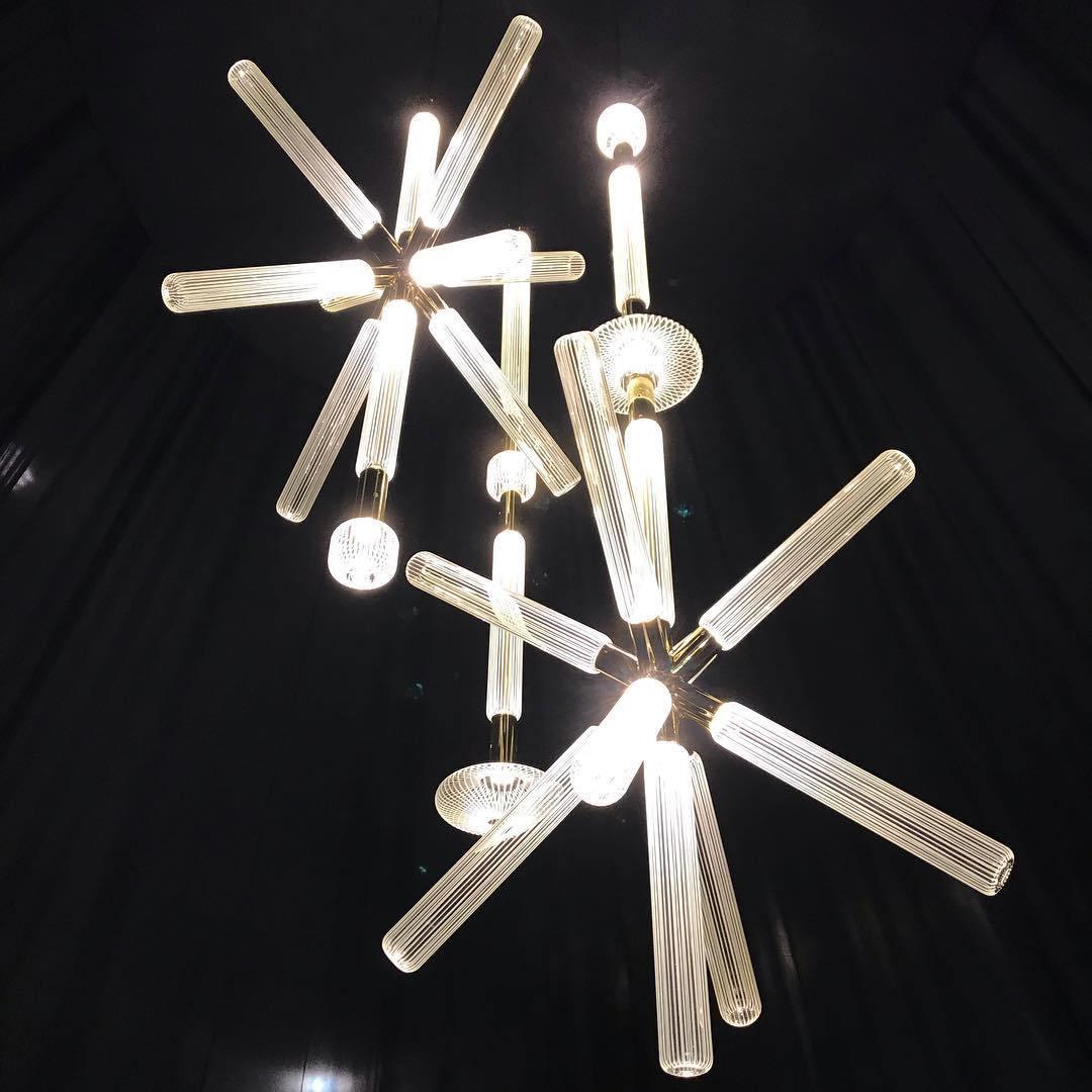 Tika Pendant Lamp Crystal Cylinder Cipher Contemporary