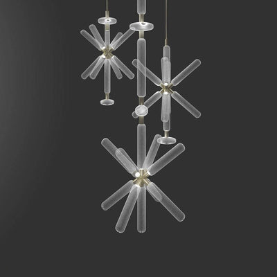 Tika Pendant Lamp Crystal Cylinder Cipher Contemporary