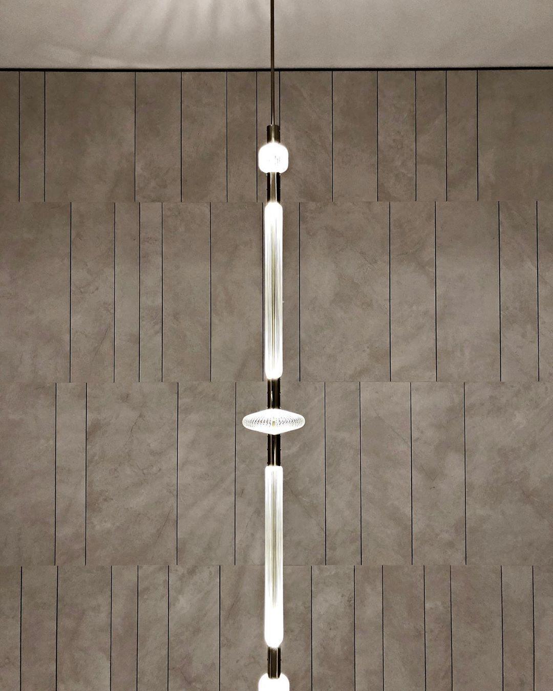 Tika Pendant Lamp Crystal Cylinder Cipher Contemporary