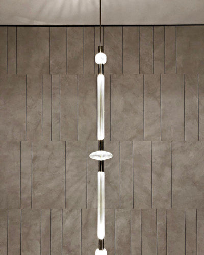 Tika Pendant Lamp Crystal Cylinder Cipher Contemporary