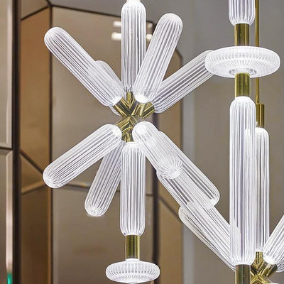 Tika Pendant Lamp Crystal Cylinder Cipher Contemporary