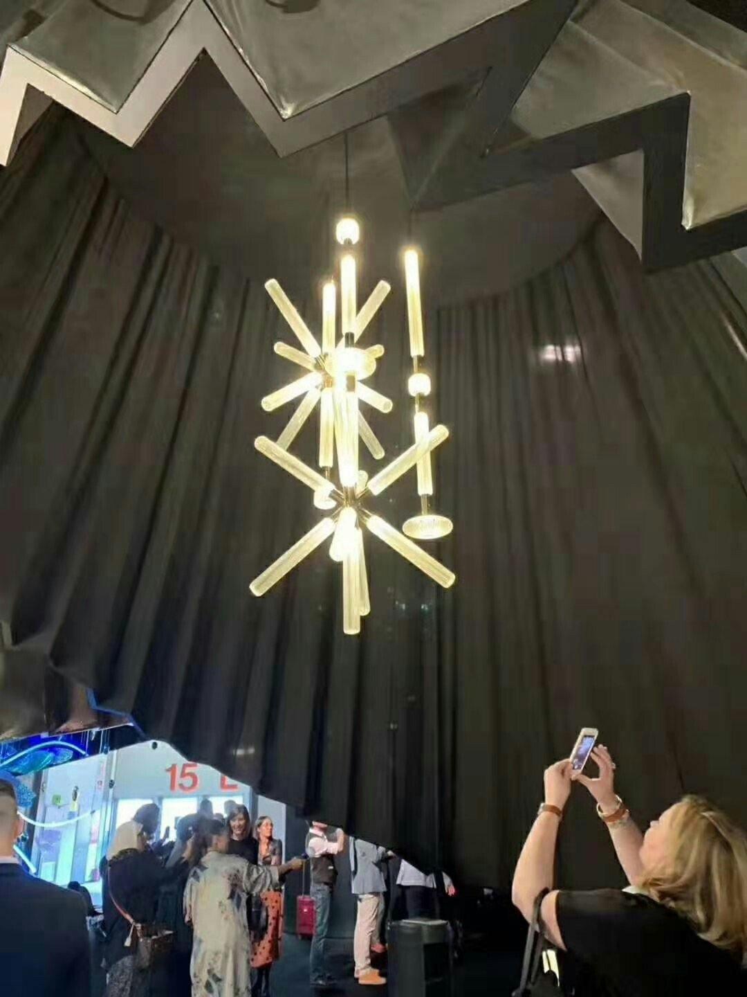 Tika Pendant Lamp Crystal Cylinder Cipher Contemporary