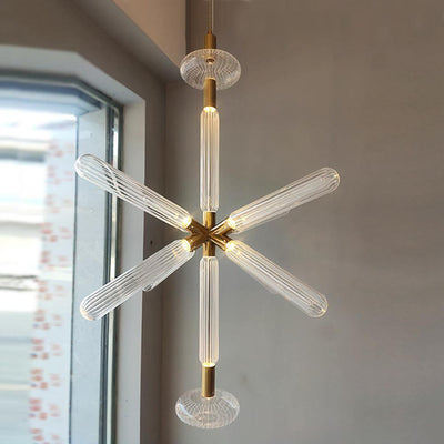 Tika Pendant Lamp Crystal Cylinder Cipher Contemporary