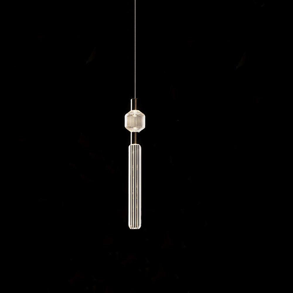 Tika Pendant Lamp Crystal Cylinder Cipher Contemporary