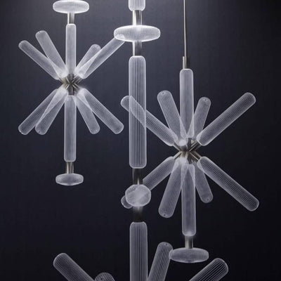 Tika Pendant Lamp Crystal Cylinder Cipher Contemporary