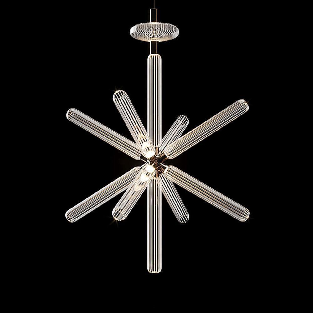 Tika Pendant Lamp Crystal Cylinder Cipher Contemporary