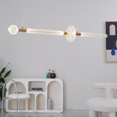 Tika Pendant Lamp Crystal Cylinder Cipher Contemporary