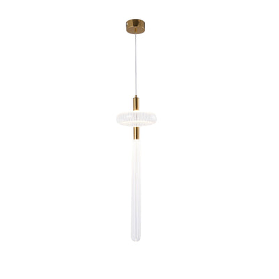 Tika Pendant Lamp Crystal Cylinder Cipher Contemporary