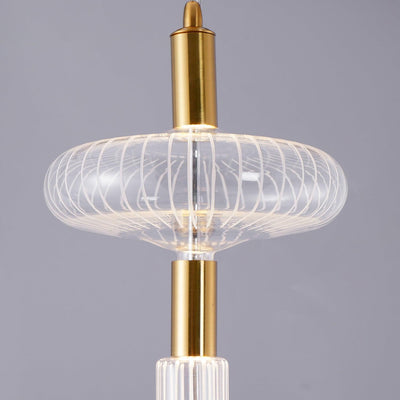 Tika Pendant Lamp Crystal Cylinder Cipher Contemporary