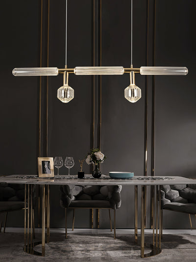 Tika Pendant Lamp Crystal Cylinder Cipher Contemporary