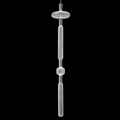 Tika Pendant Lamp Crystal Cylinder Cipher Contemporary
