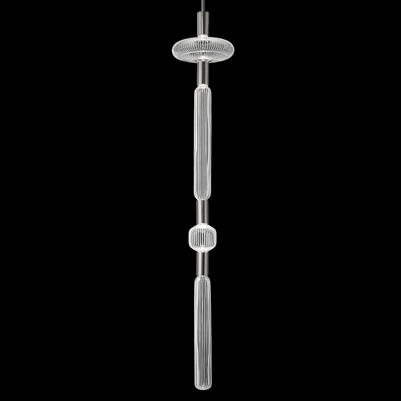 Tika Pendant Lamp Crystal Cylinder Cipher Contemporary