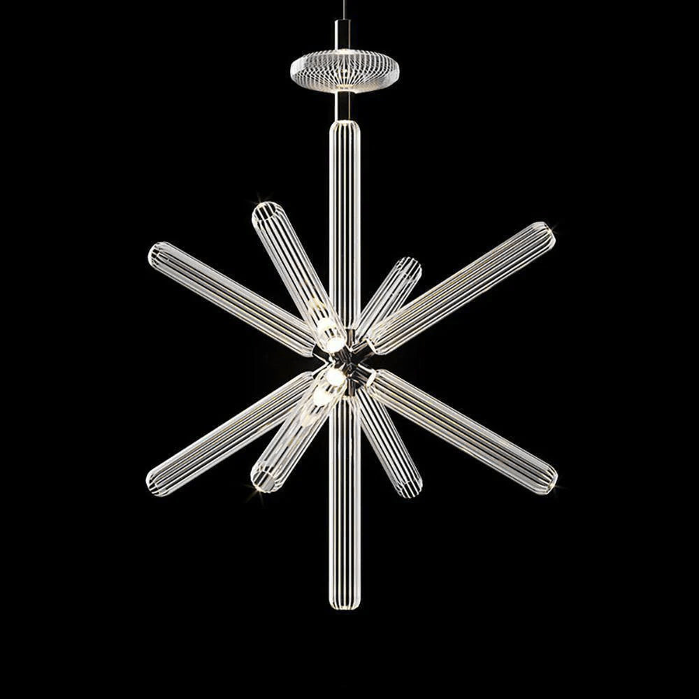 Tika Pendant Lamp Crystal Cylinder Cipher Contemporary