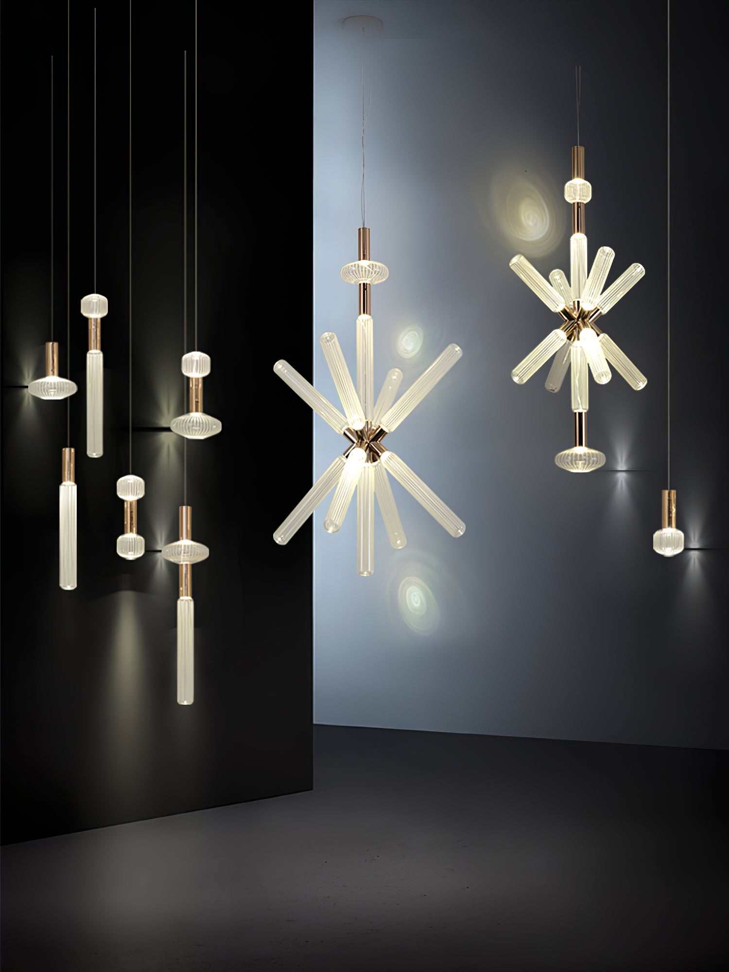 Tika Pendant Lamp Crystal Cylinder Cipher Contemporary