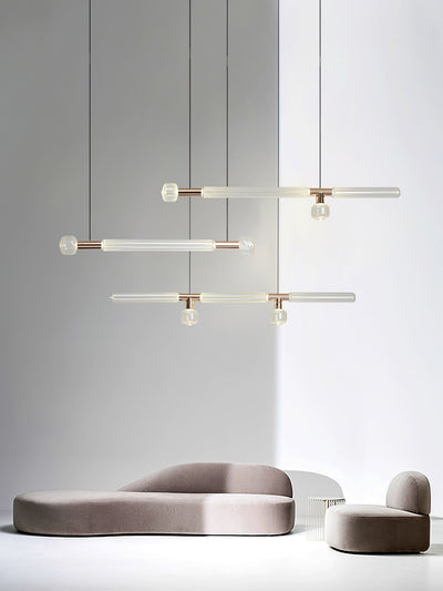 Tika Pendant Lamp Crystal Cylinder Cipher Contemporary