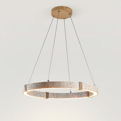 Ritta Ring  Travertine Pendant Light