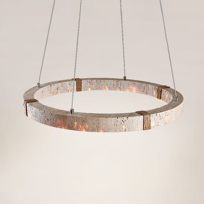 Ritta Ring  Travertine Pendant Light