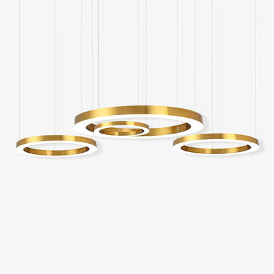 Dexlin Pendant Light LED Ring Gold Modern 3-Ring