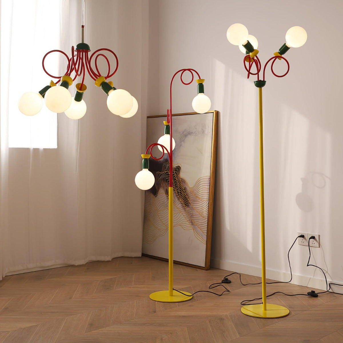 Erzoril Industrial Iron Floor Lamp