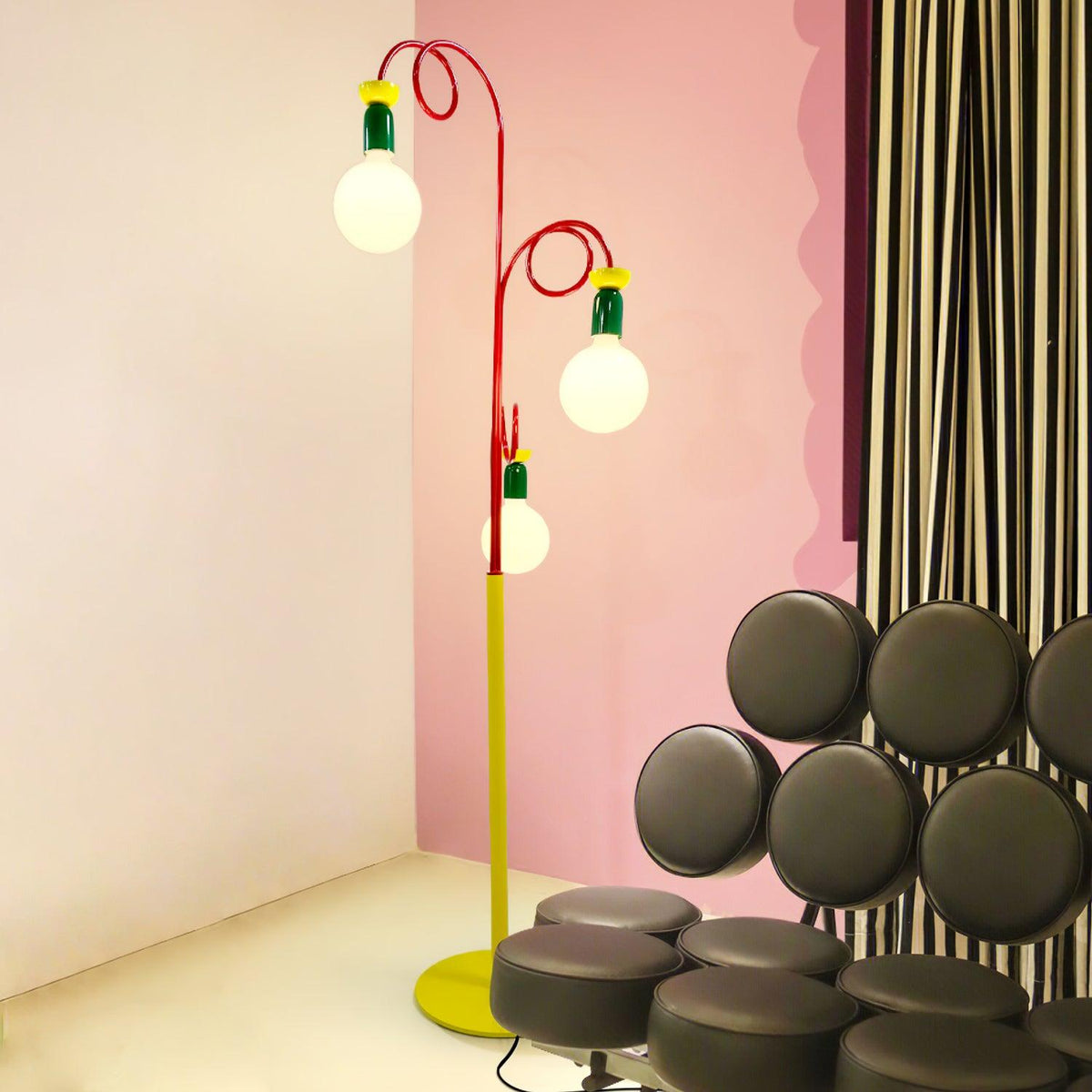 Erzoril Industrial Iron Floor Lamp