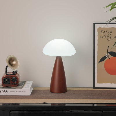 Ibisin Funge Wood Contemporary Table Lamp