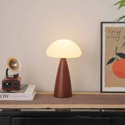 Ibisin Funge Wood Contemporary Table Lamp