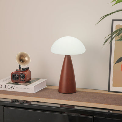 Ibisin Funge Wood Contemporary Table Lamp