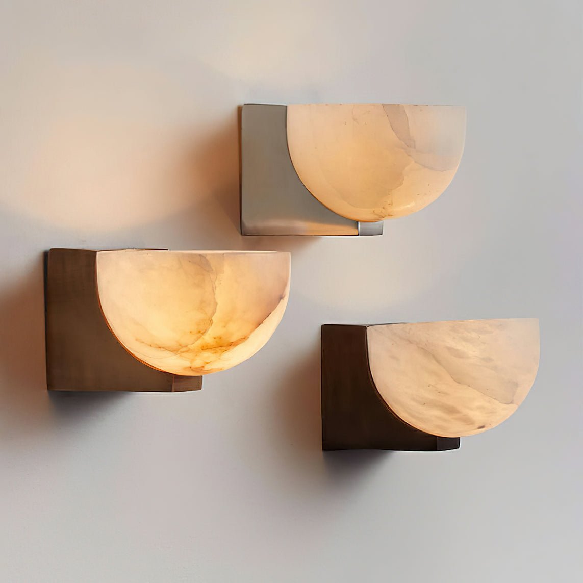 Corvina Bowl Alabaster Wall Light