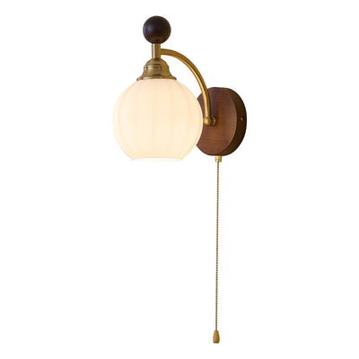 Eshae Premium Nordic Art Fabric Wood Wall Lamp