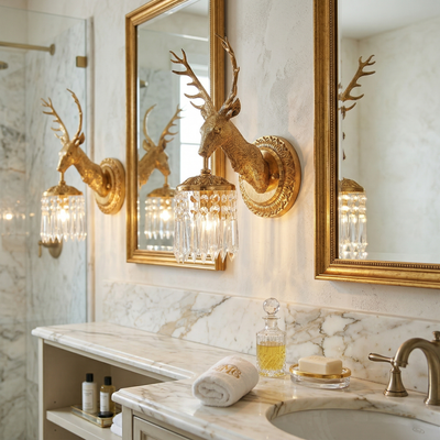 Valeridge Antler Crystal Indoor Wall Light