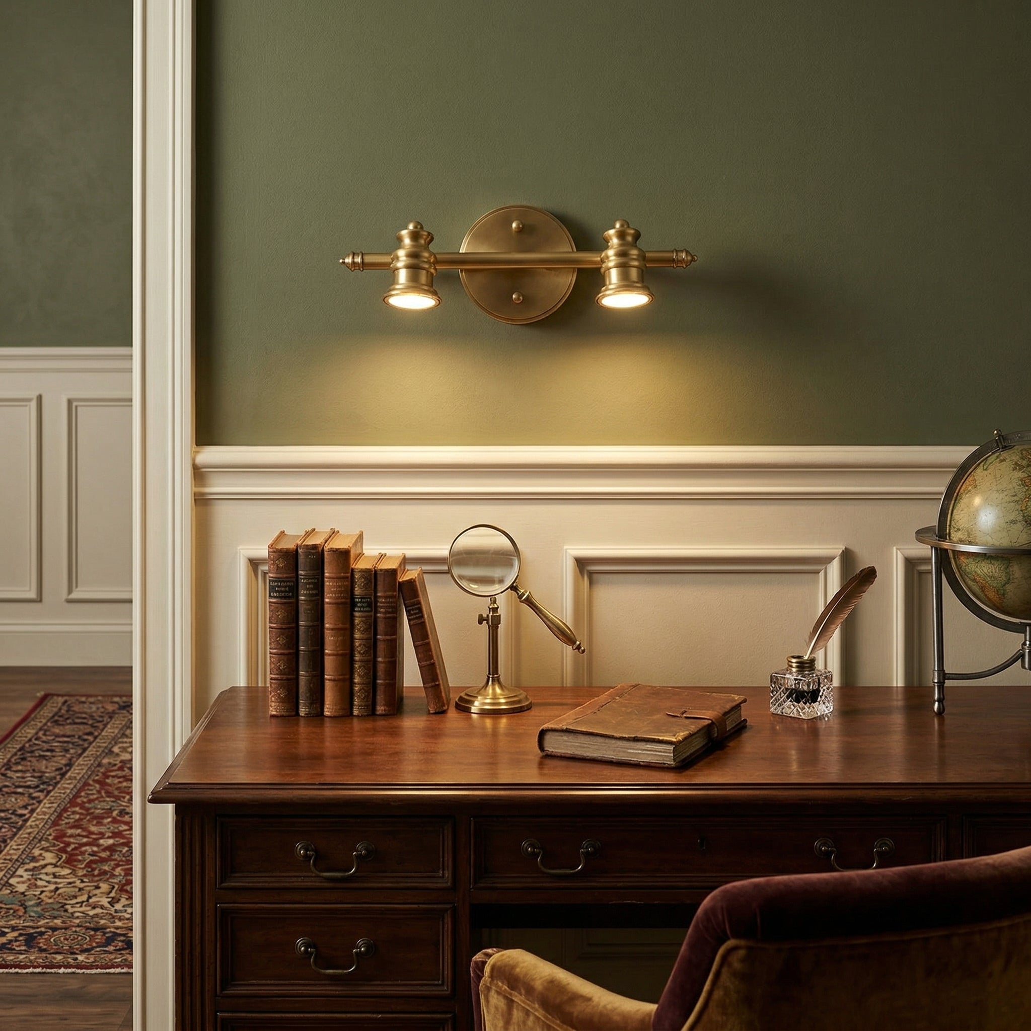 Fairley Brass Indoor Wall Light