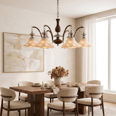 Hawthorne Floral Glass Chandelier