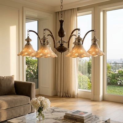 Hawthorne Floral Glass Chandelier