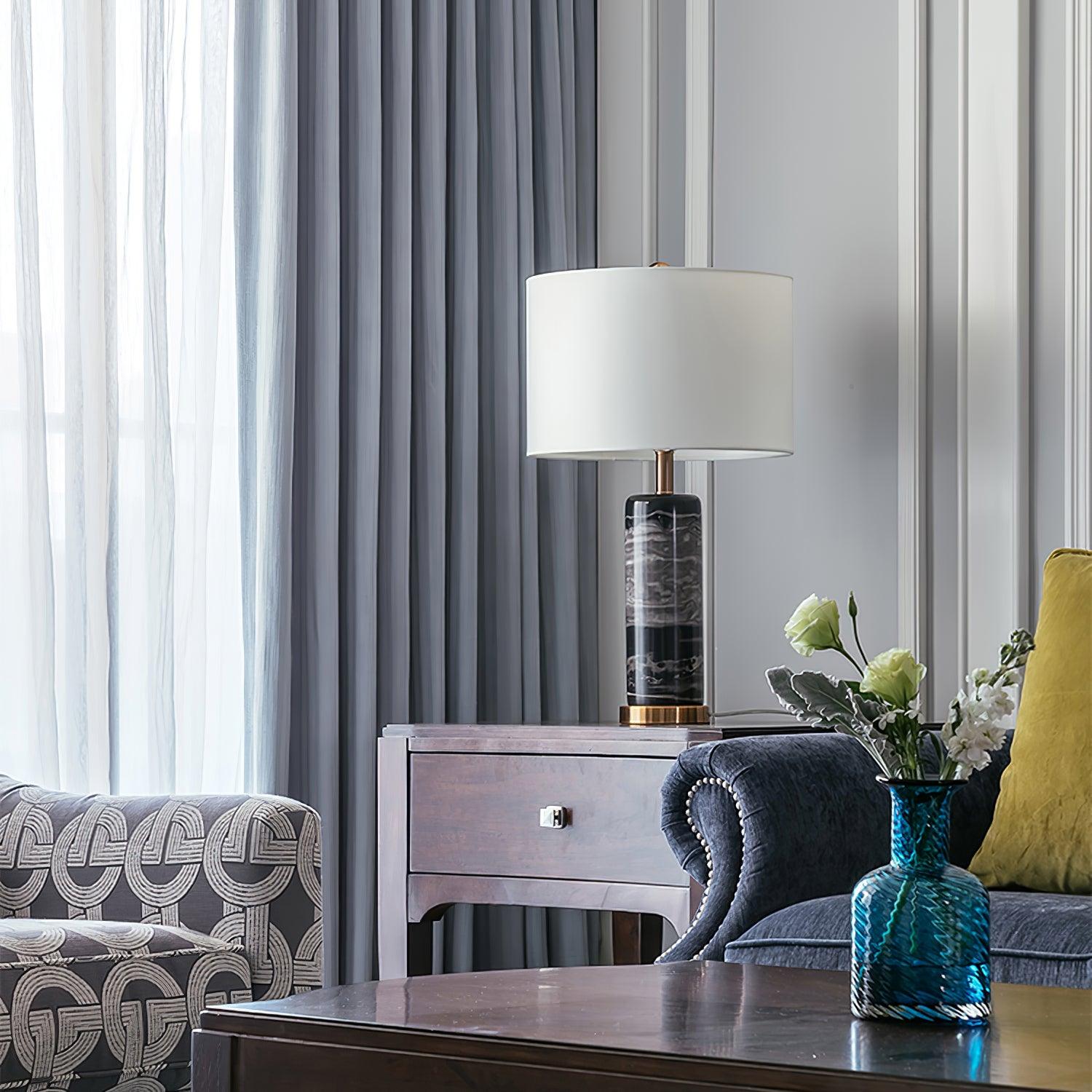 Katherine Modern Marble Table Lamp - Neutral Decor