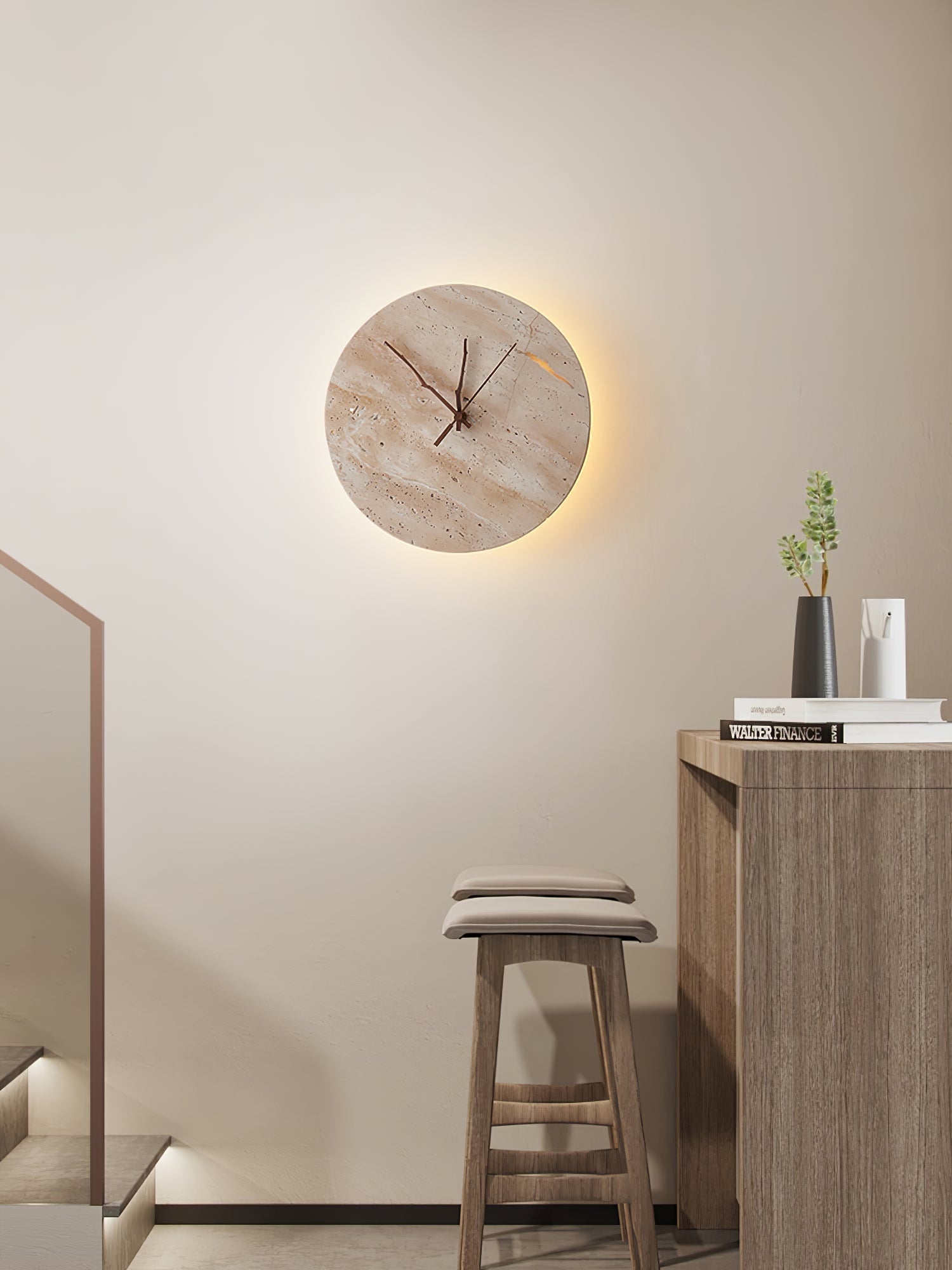 Nororielle Minimalist Travertine Wall Light