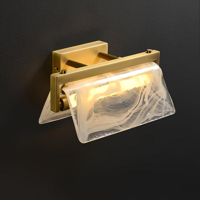 Dir Nordic Art Cloud Fog Brass Glass Wall Lamp