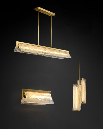 Dir Nordic Art Cloud Fog Brass Glass Wall Lamp