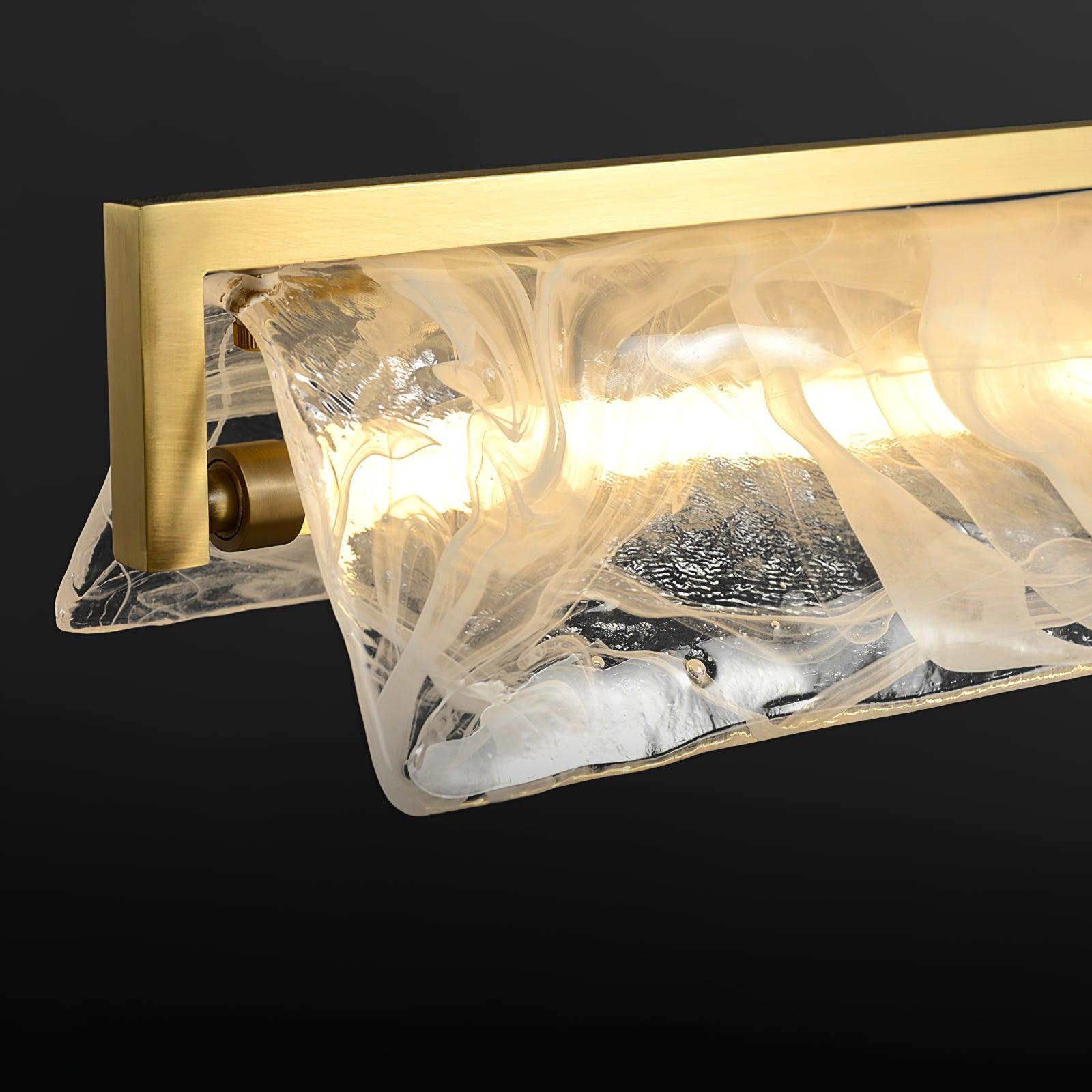 Dir Nordic Art Cloud Fog Brass Glass Wall Lamp