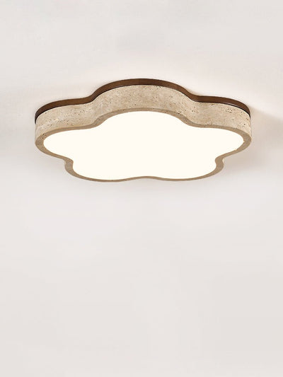 Yuki Marshmallow Five-Petal Cloudline Yellow Travertine Ceiling Lamp