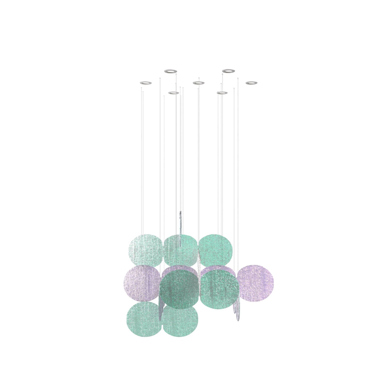Nimbus Clouds Iridescent Disc Chandelier