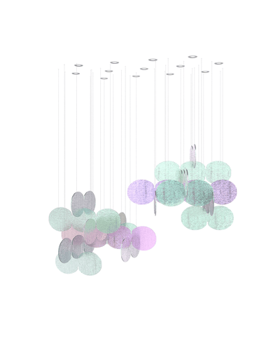 Nimbus Clouds Iridescent Disc Chandelier