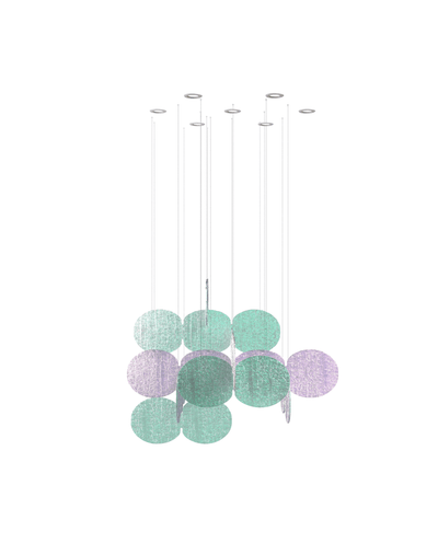 Nimbus Clouds Iridescent Disc Chandelier