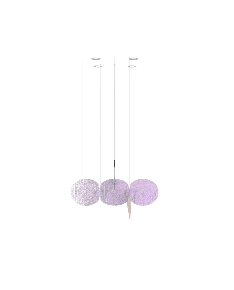 Nimbus Clouds Iridescent Disc Chandelier