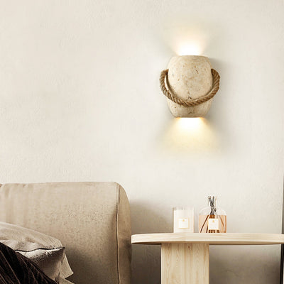 Coastal Rope Stone Wall Sconce