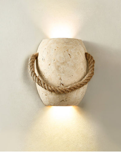 Coastal Rope Stone Wall Sconce