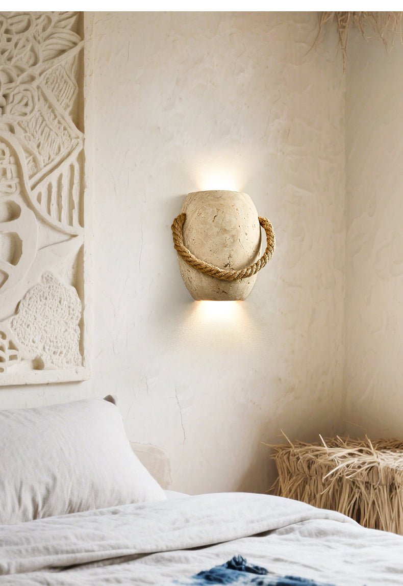 Coastal Rope Stone Wall Sconce