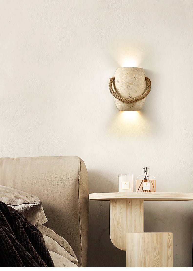 Coastal Rope Stone Wall Sconce