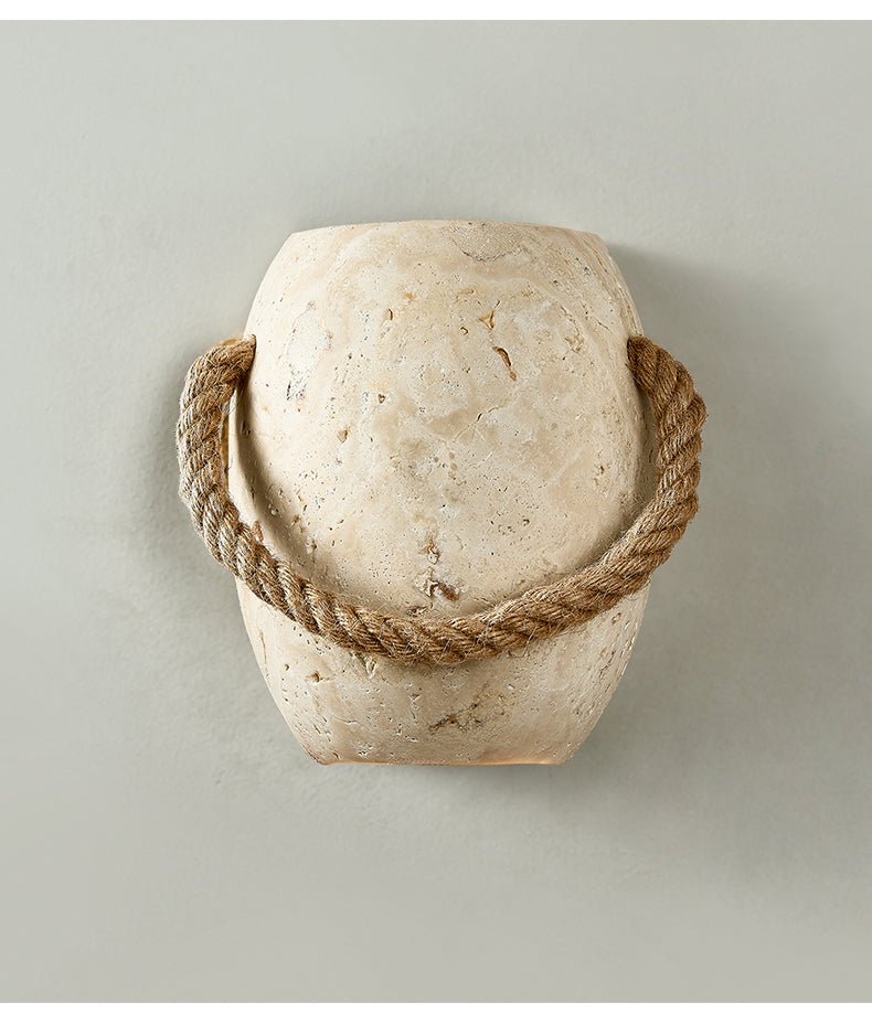 Coastal Rope Stone Wall Sconce